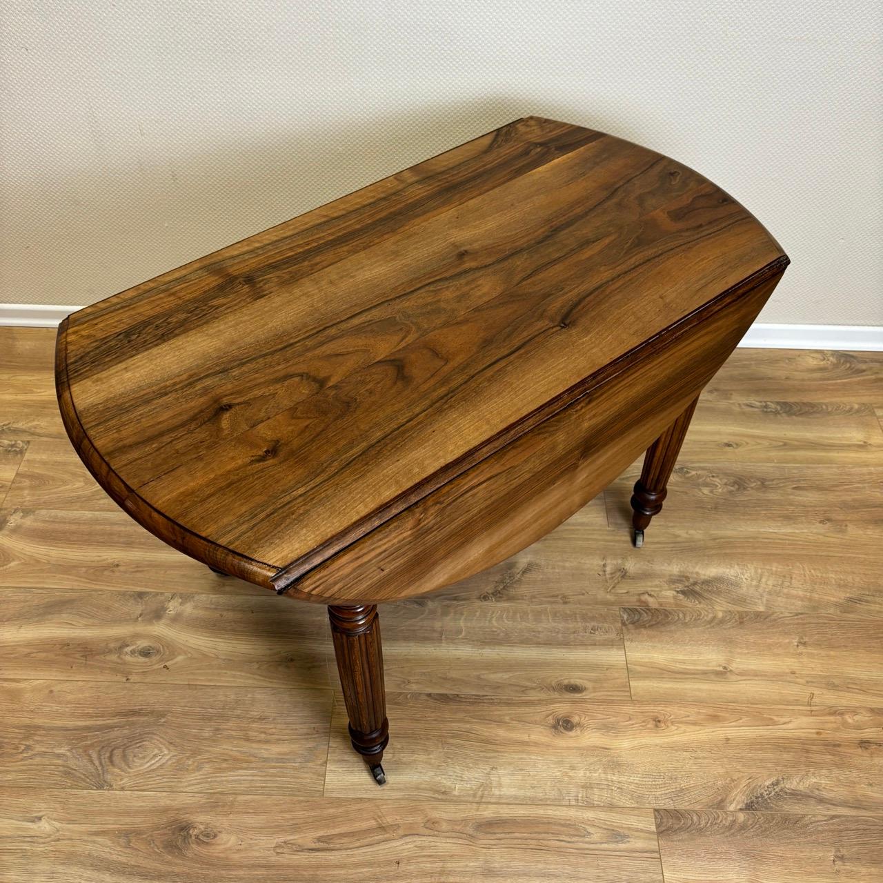 Antique round table from France  folding table top For Sale 9
