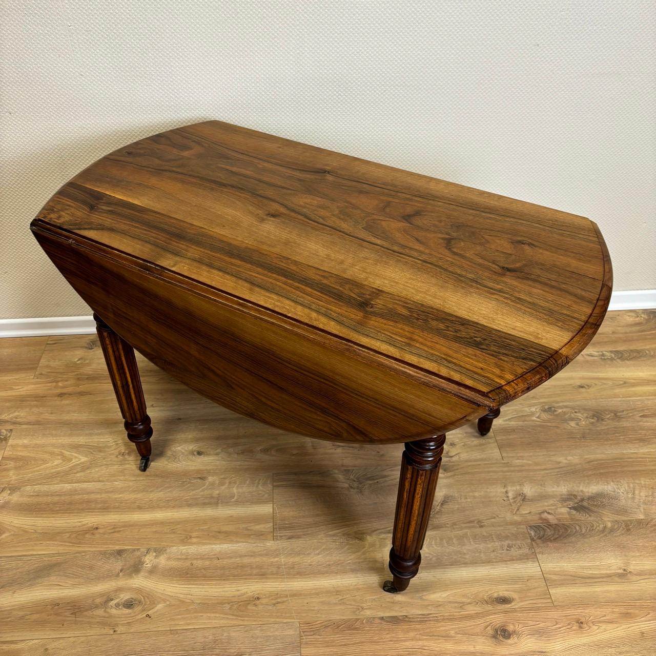 Antique round table from France  folding table top For Sale 10