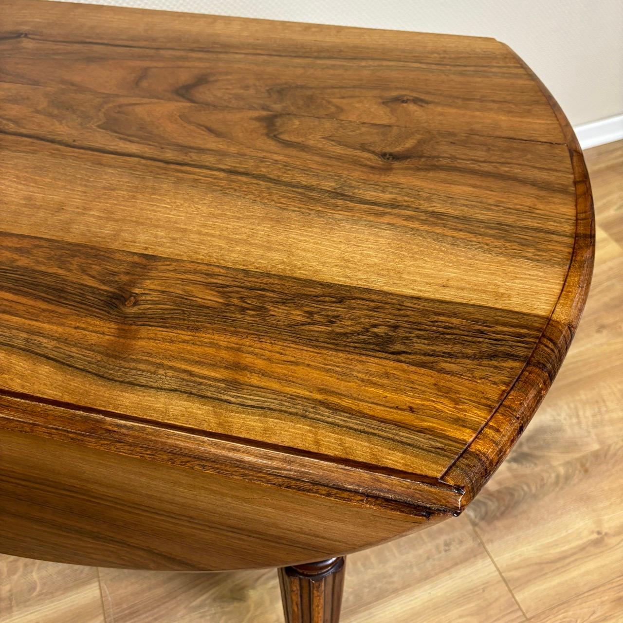 Antique round table from France  folding table top For Sale 11
