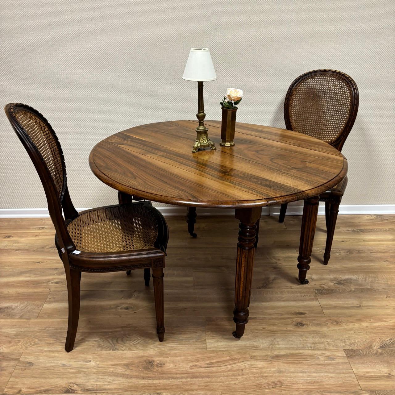 French Antique round table from France  folding table top For Sale