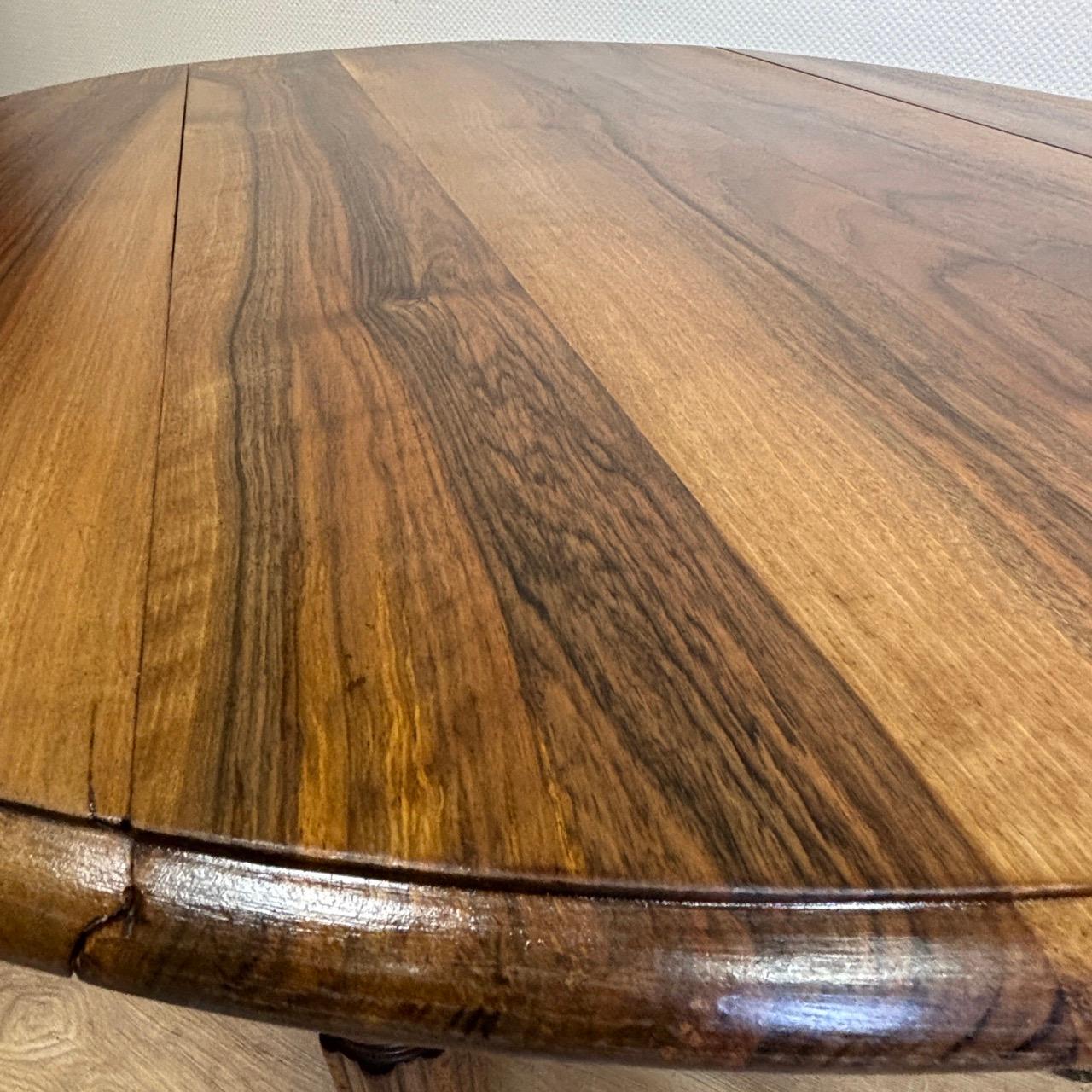 Antique round table from France  folding table top For Sale 2
