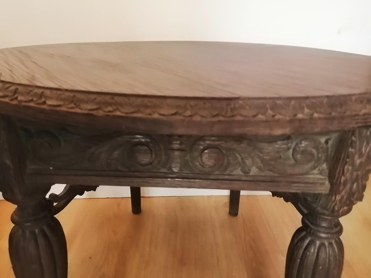 Victorien Antiquités Table ronde Antique Revival Renaissance 19ème siècle en vente
