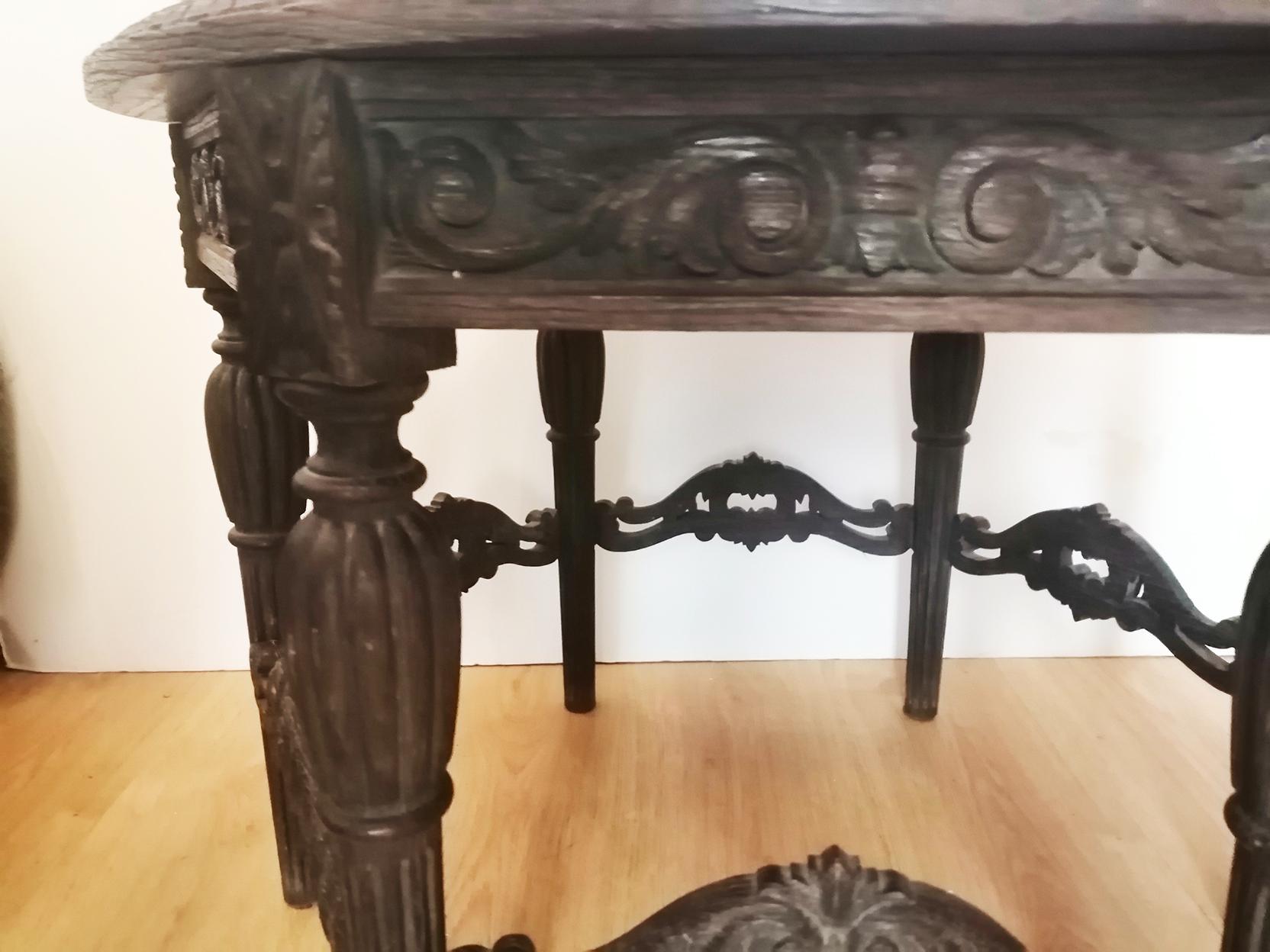 Anglais Antiquités Table ronde Antique Revival Renaissance 19ème siècle en vente