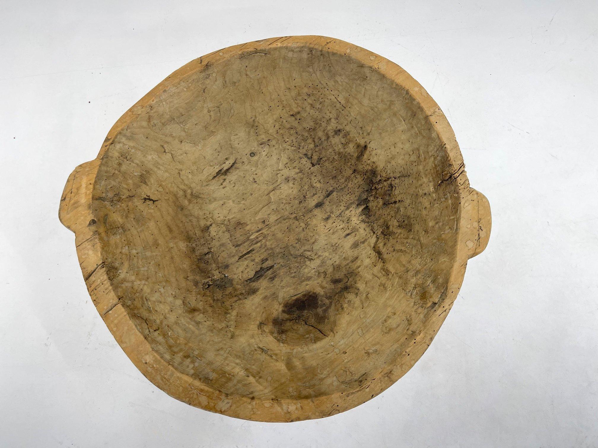 Antiker runder Holz Trockentruh, 1900er Jahre im Angebot 3
