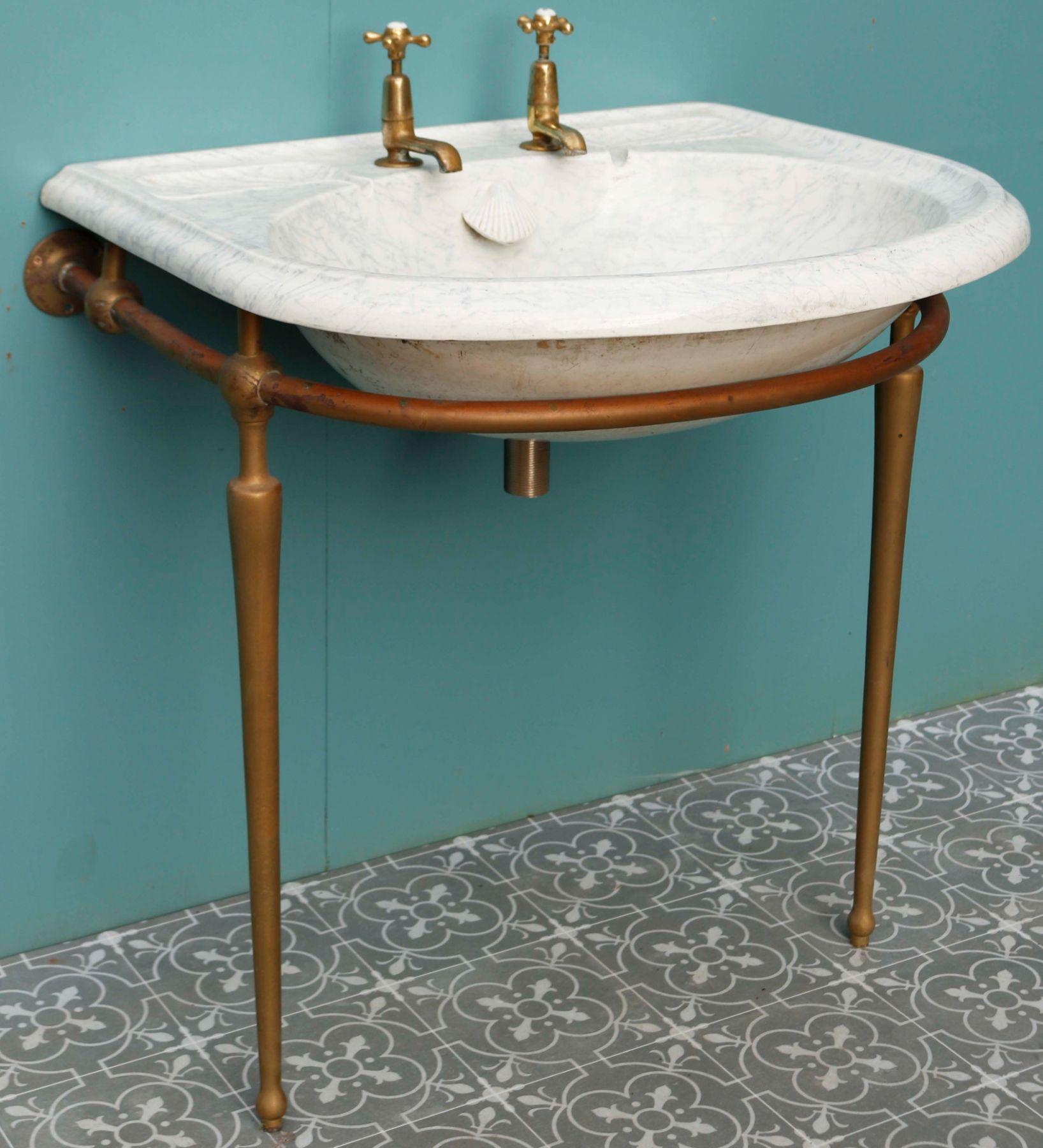 Antique Rounded Marble Effect Sink 1
