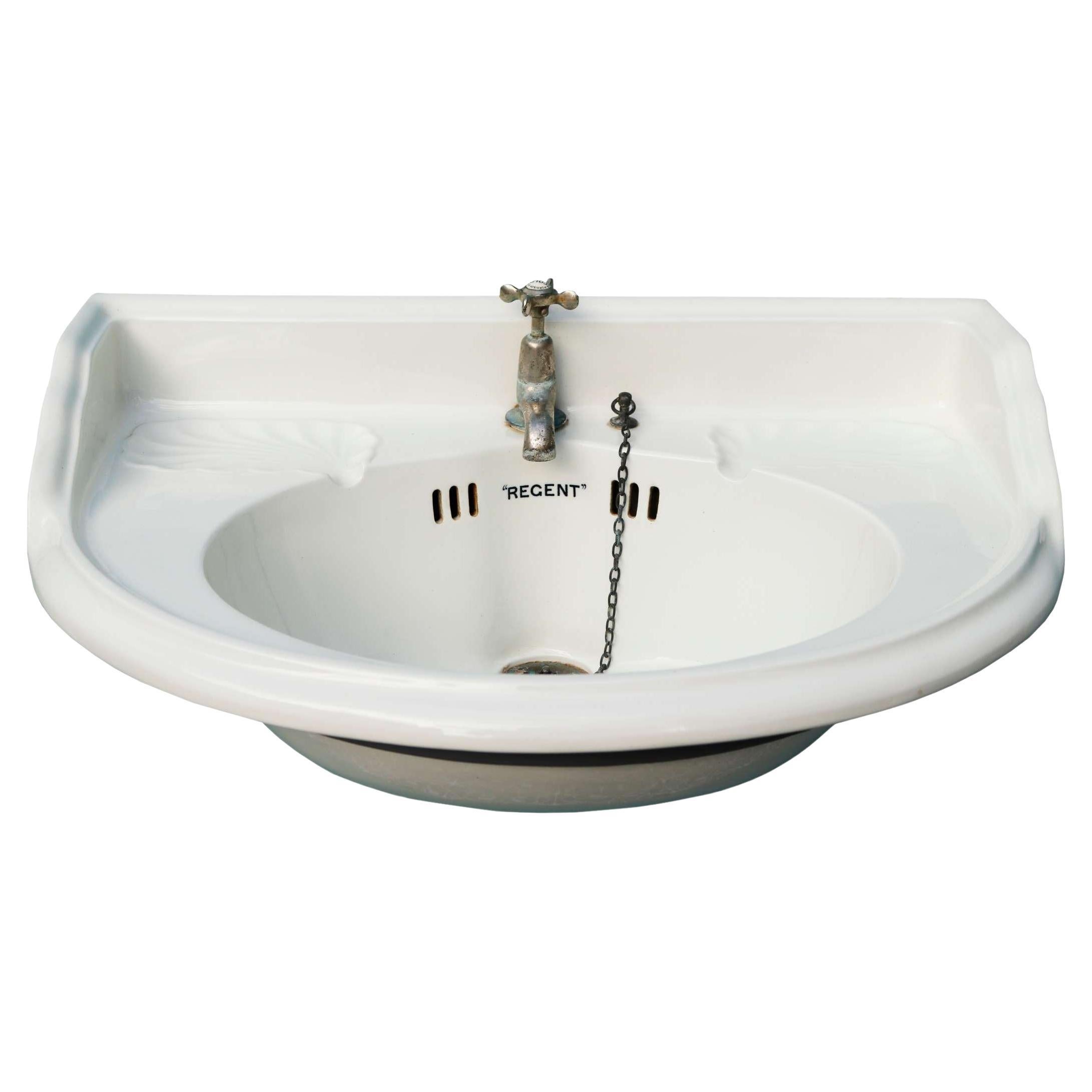 Antique Rounded Porcelain Basin at 1stDibs