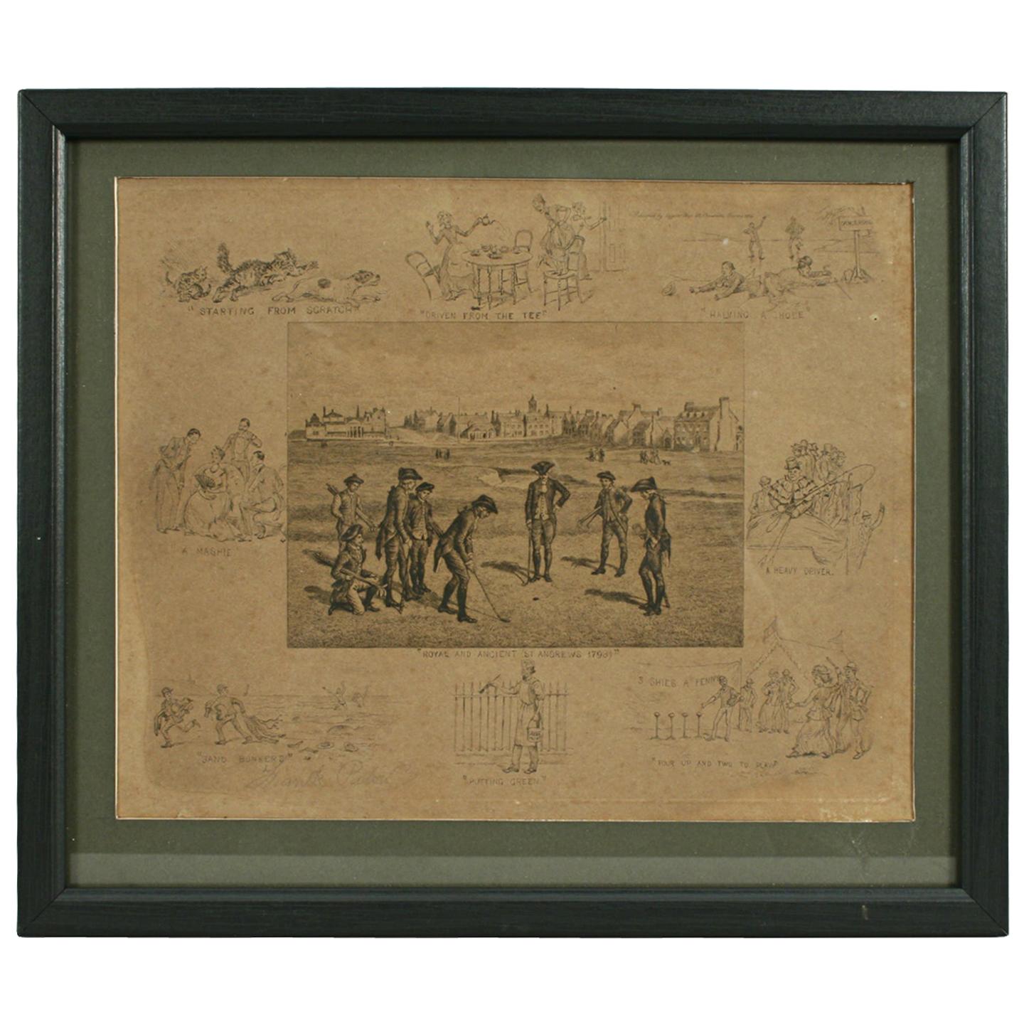 Antique, Royal and Ancient Golf Club, St. Andrews Golf Print
