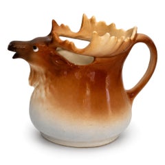 Antique Royal Bayreuth Bavaria Elk Stag Porcelain Creamer
