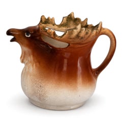 Antique Royal Bayreuth Bavaria Elk Stag Porcelain Creamer