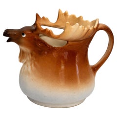 Antique Royal Bayreuth Bavaria Elk Stag Porcelain Creamer