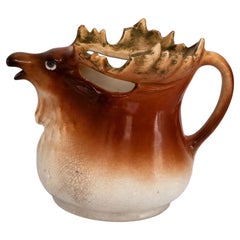 Antique Royal Bayreuth Bavaria Elk Stag Porcelain Creamer