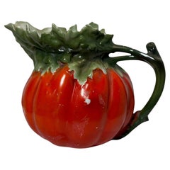 Antique Royal Bayreuth Bavaria Pumpkin-Shaped Ceramic Pitcher