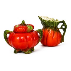 Service antique de crémier et de sucrier à tomates Royal Bayreuth, Bavière