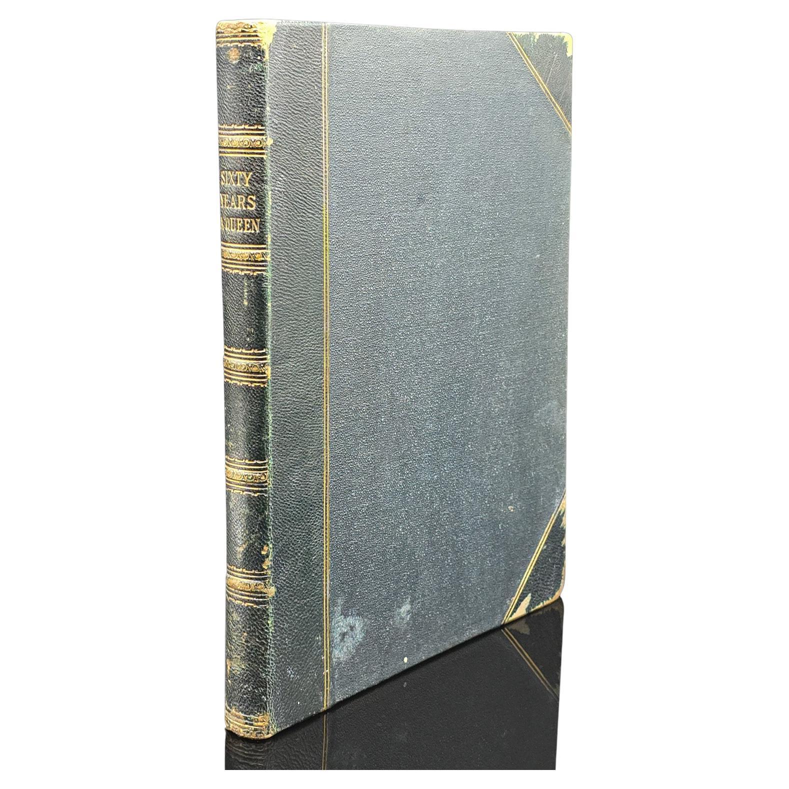 Antique Royal Book, Sixty Years a Queen, History Reference, Hardcover, Victorian