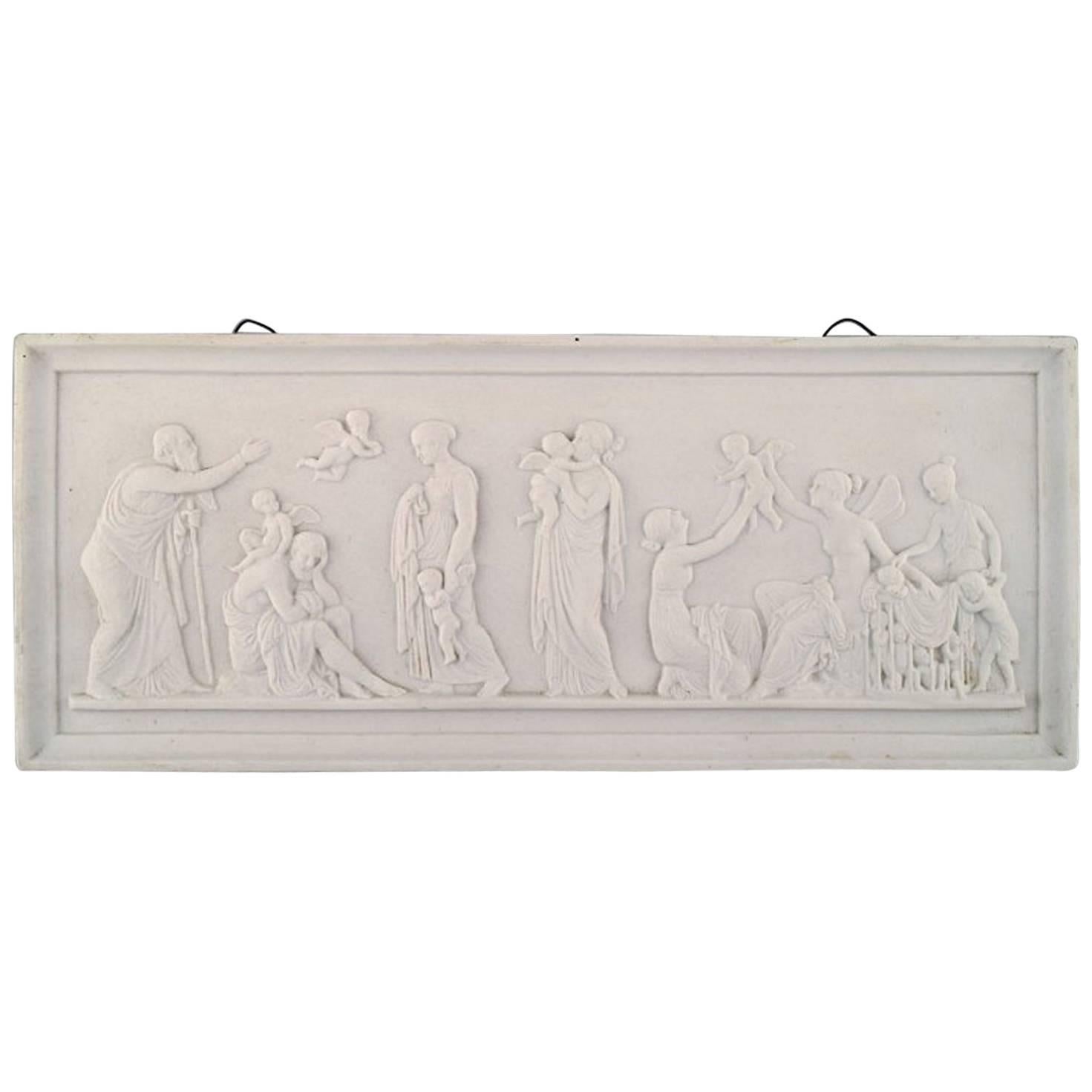 Antique Royal Copenhagen after Thorvaldsen "Love Ages # 115" Biscuit Plaque