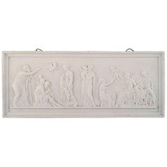 Antique Royal Copenhagen after Thorvaldsen "Love Ages # 115" Biscuit Plaque