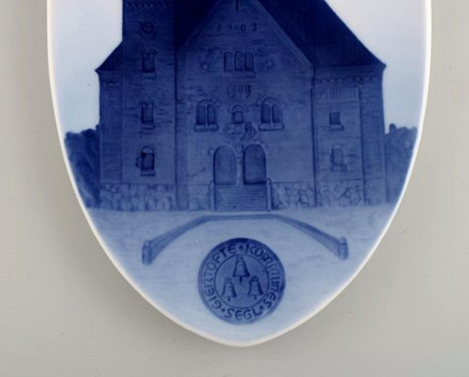 Danish Antique Royal Copenhagen Anniversary / Commemorative Plate in Porcelain For Sale