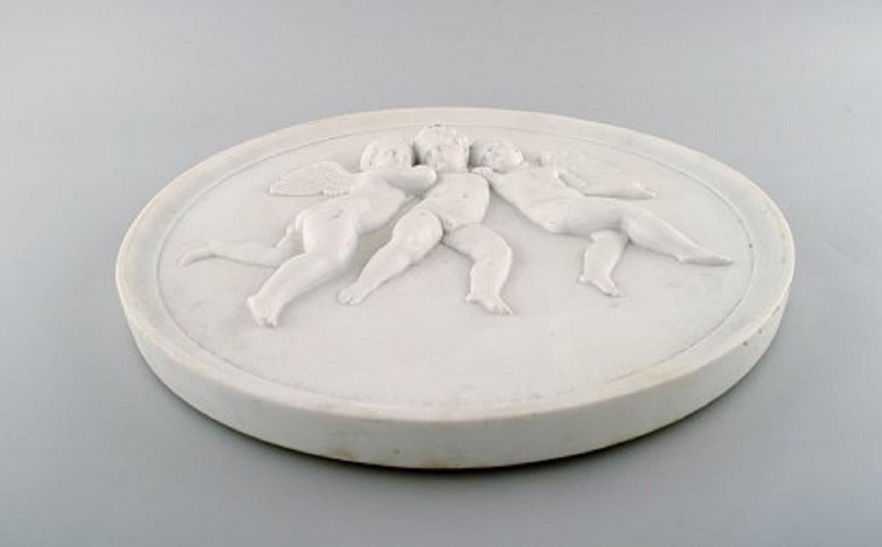 Late 19th Century Antique Royal Copenhagen Bisquit Relief After Thorvaldsen, 1870s