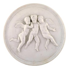 Antique Royal Copenhagen Bisquit Relief After Thorvaldsen:: 1870s