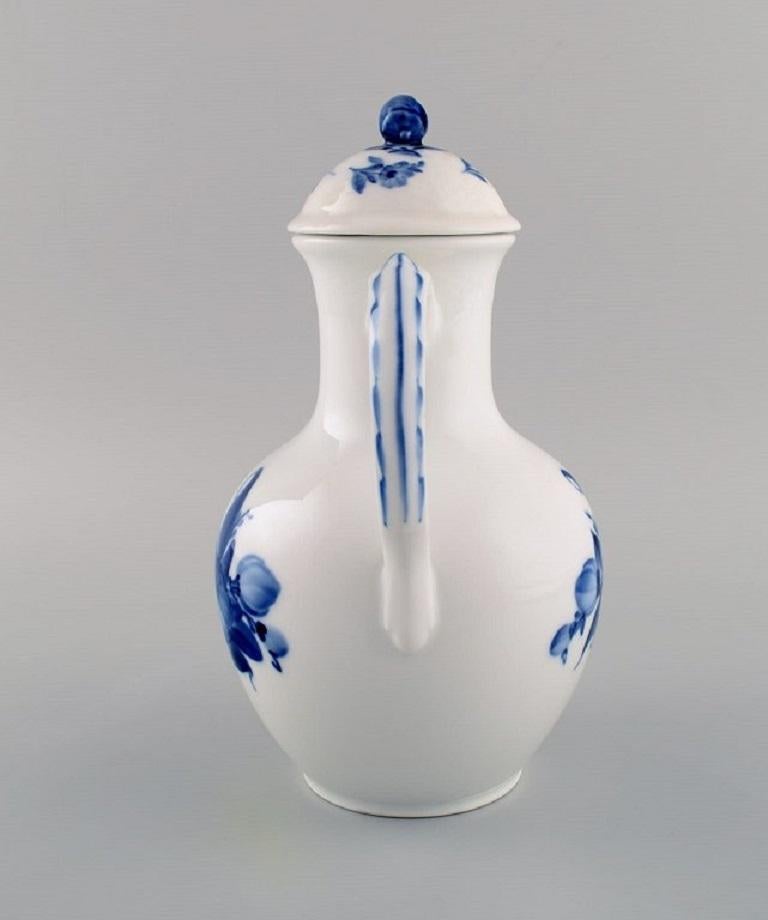 20th Century Antique Royal Copenhagen Blue Flower Braided Coffee Pot For Sale