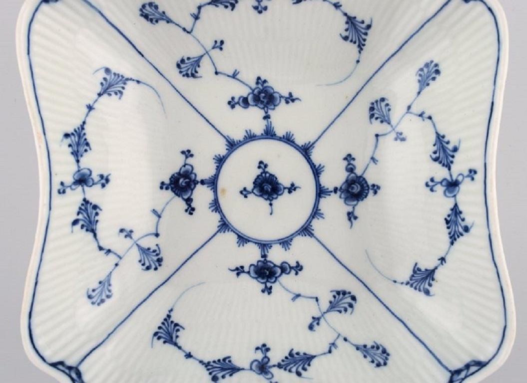 Danish Antique Royal Copenhagen Blue Fluted Plain Bowl, Late 18th Century For Sale