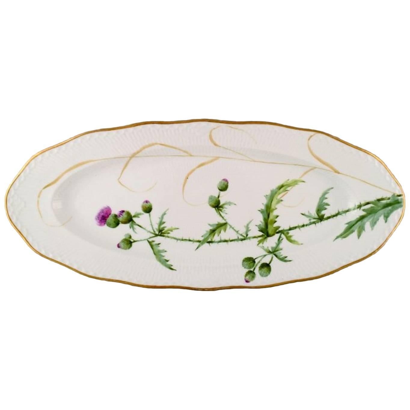 Antique Royal Copenhagen Fish Platter, Hand-Painted in High Quality
