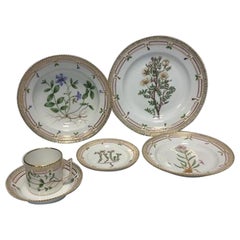 Antique Royal Copenhagen Flora Danica Set for 12 Persons 72 Pieces