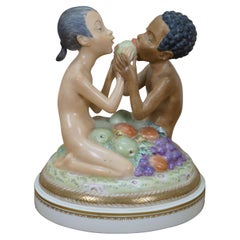 Antique Royal Copenhagen Hans Henrik Hansen Adam & Eve Porcelain Figurine 6"