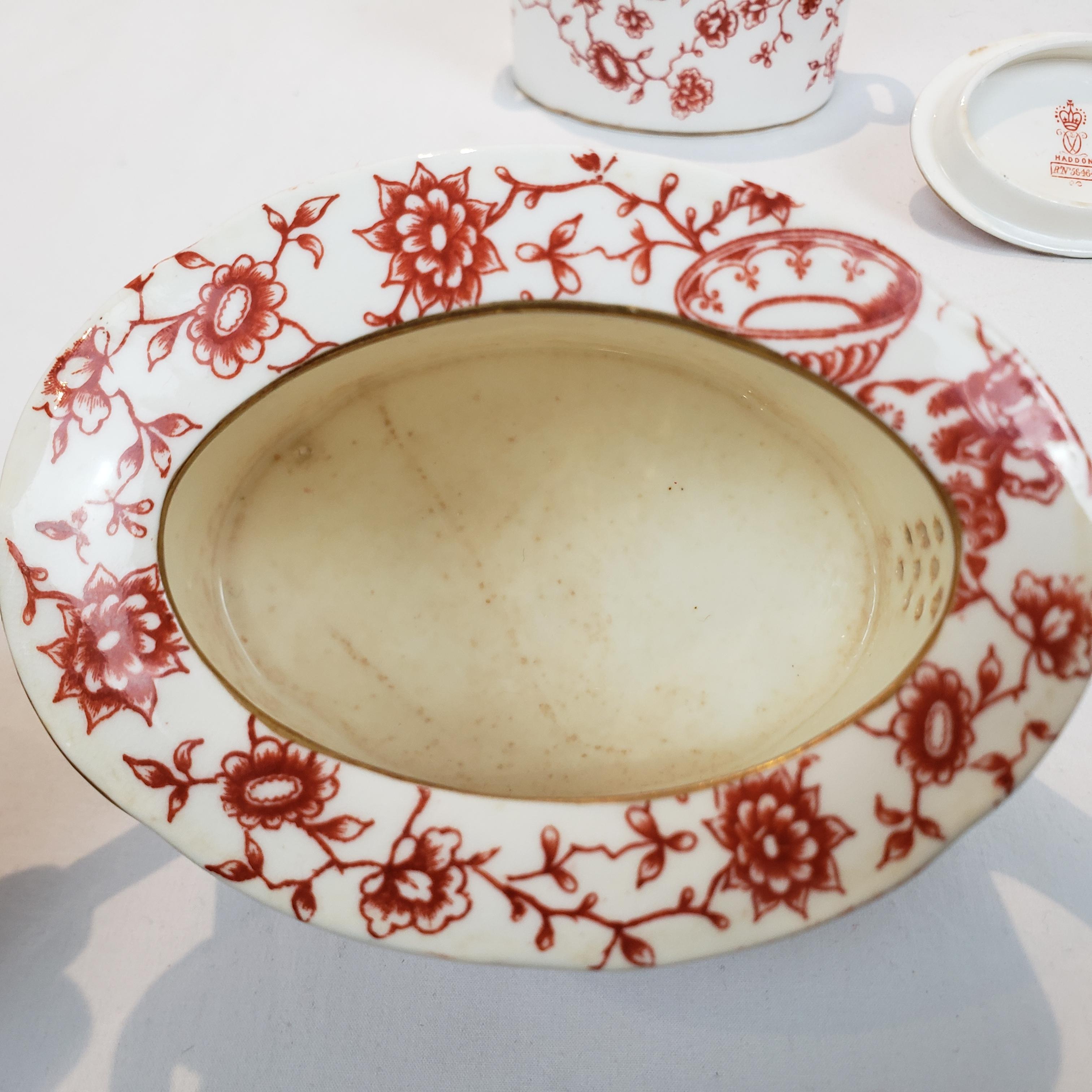 Antike Royal Crown Derby Chinoiserie-Teekanne im Chinoiserie-Stil in Creme und Zucker im Angebot 6