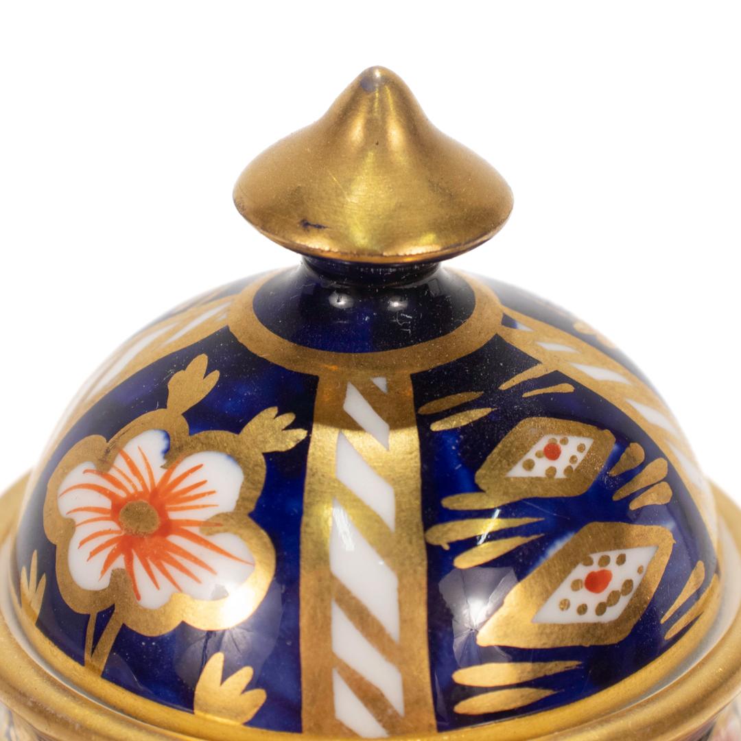 Antique Royal Crown Derby Imari Porcelain Covered Vase Pattern no. 6299 For Sale 10