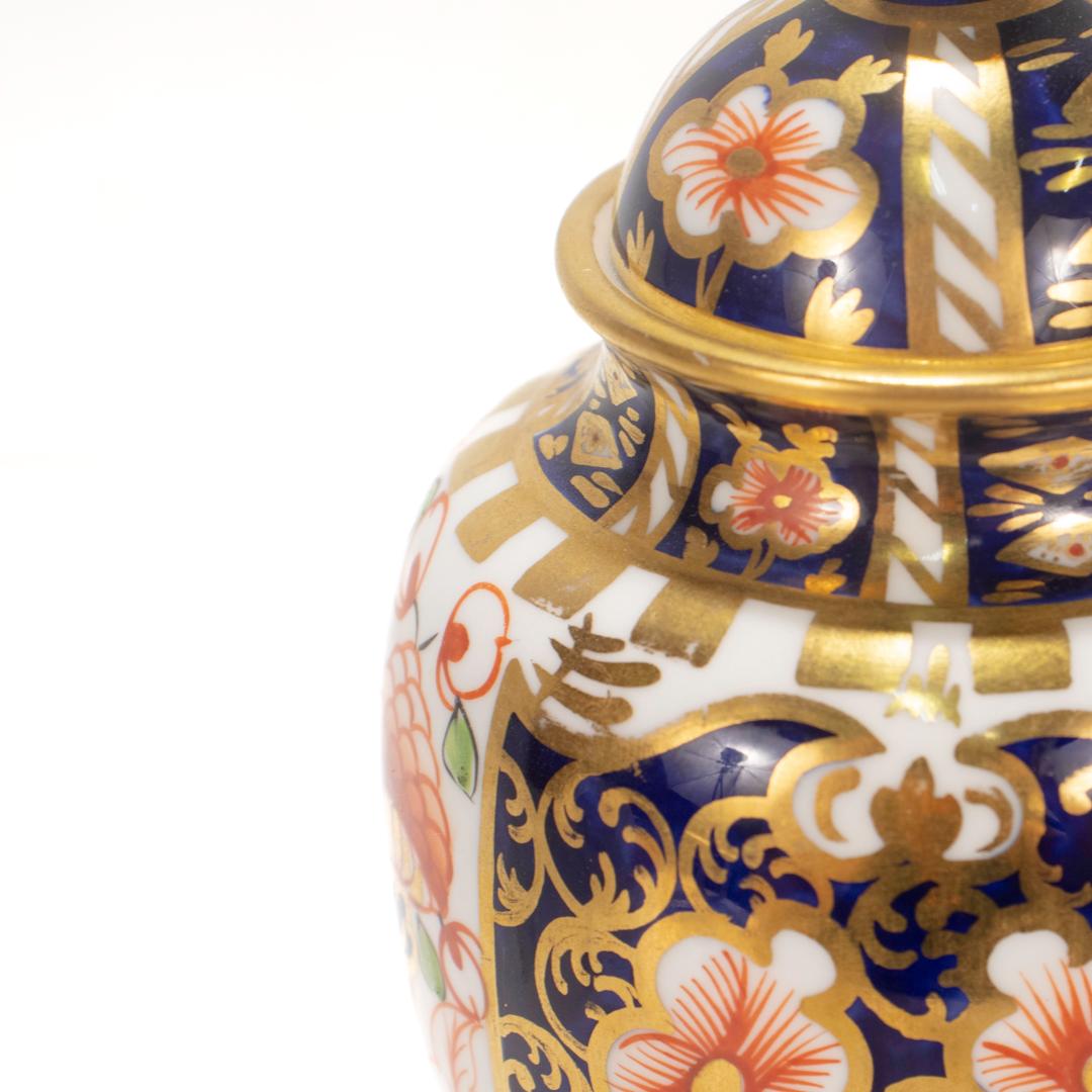 Antique Royal Crown Derby Imari Porcelain Covered Vase Pattern no. 6299 For Sale 11