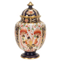 Antike Royal Crown Derby Imari Porcelain Gedeckte Vase Muster Nr. 6299
