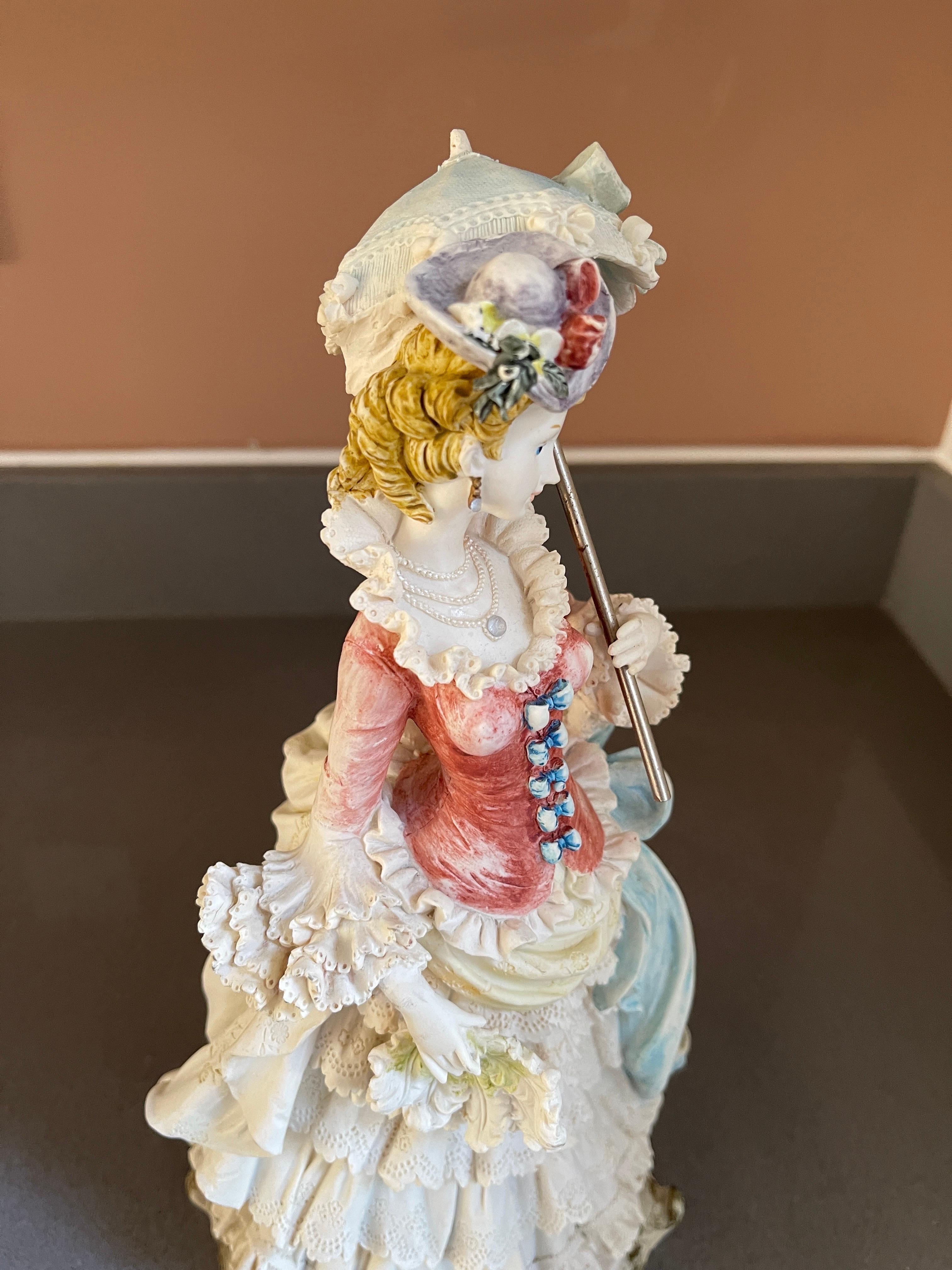 Acrylic Antique Royal Doulton Figurine Sculpture, Beautiful Woman Office  or Home Décor For Sale