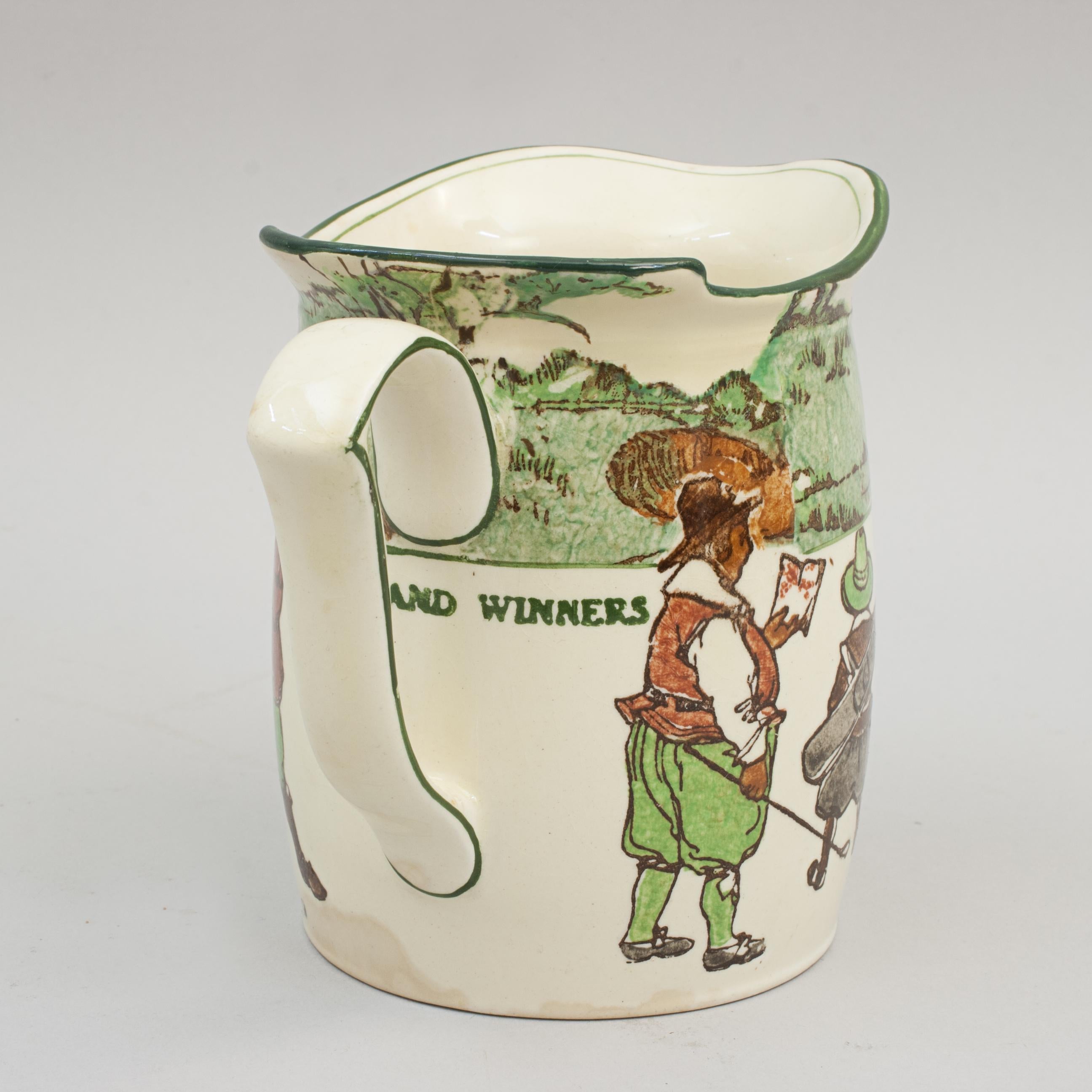 Early 20th Century Antique Royal Doulton Golf Jug For Sale
