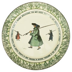 Antique Royal Doulton, Isaac Walton Fishing Plate