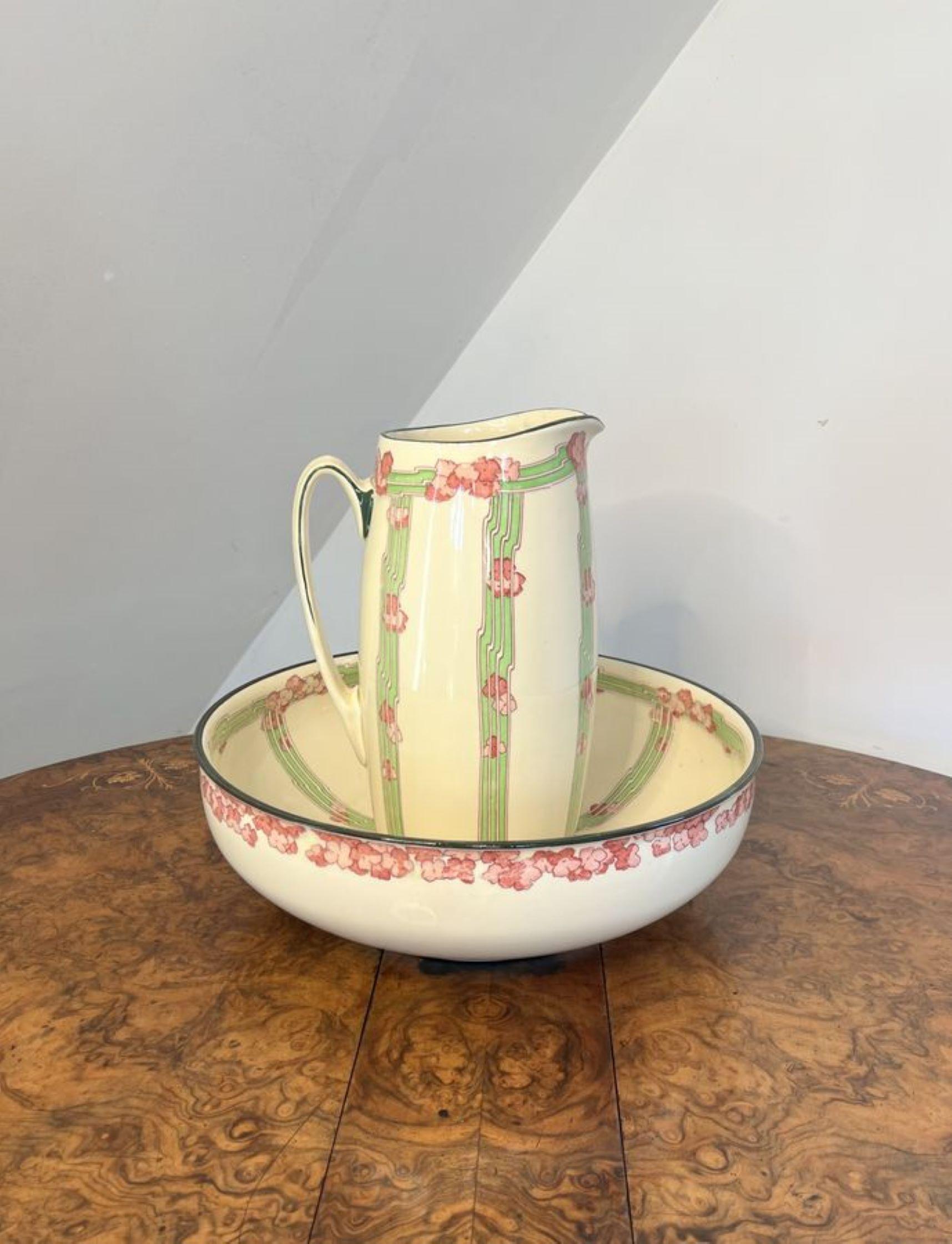 Ceramic Antique Royal Doulton jug and bowl set