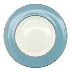 Antique Royal Doulton Robins Egg Blue and Gold Trinket Dish - 1901 England