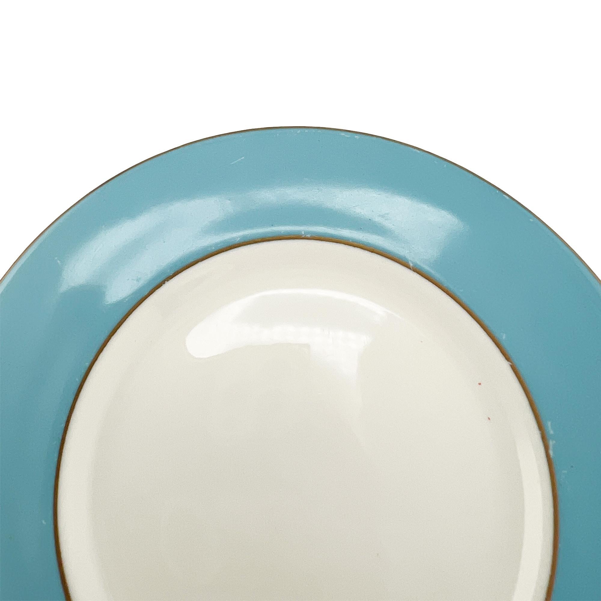 Antique Royal Doulton Robins Egg Blue and Gold Trinket Dish - 1901 England For Sale 1