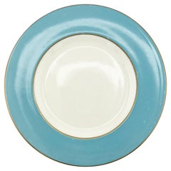 Antique Royal Doulton Robins Egg Blue and Gold Trinket Dish - 1901 England
