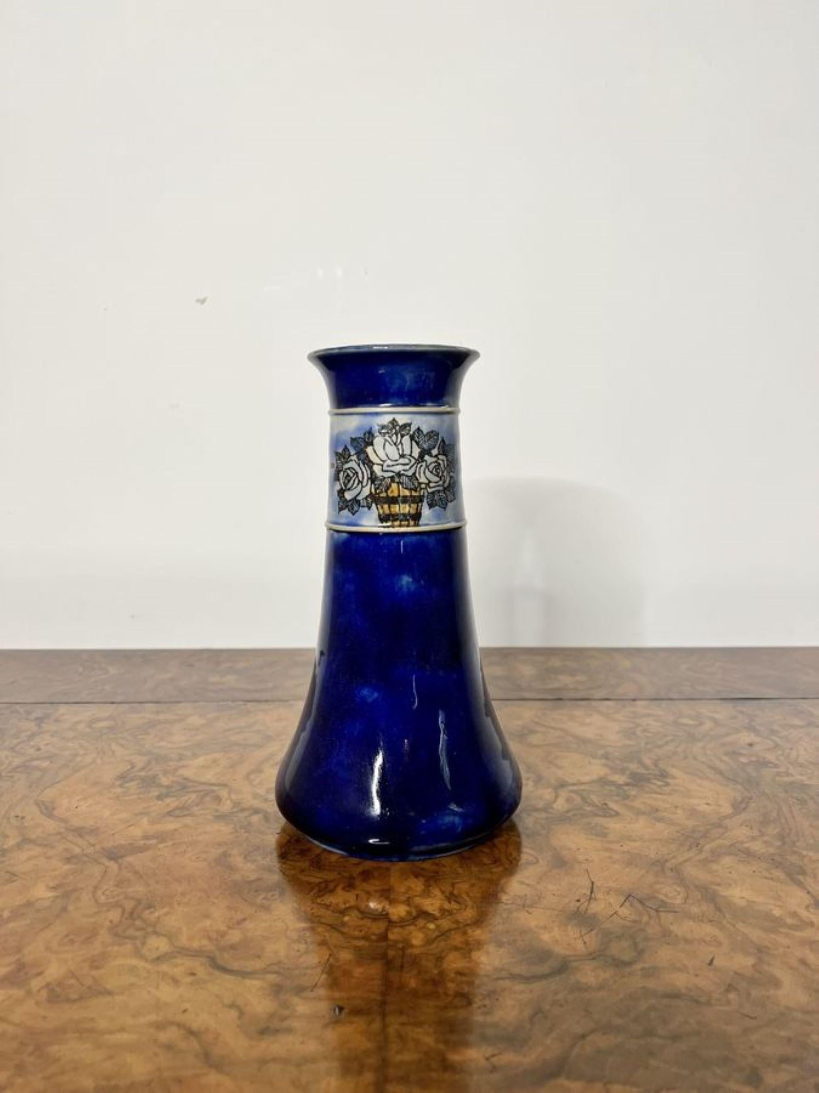 Edwardian Antique Royal Doulton shaped vase  For Sale