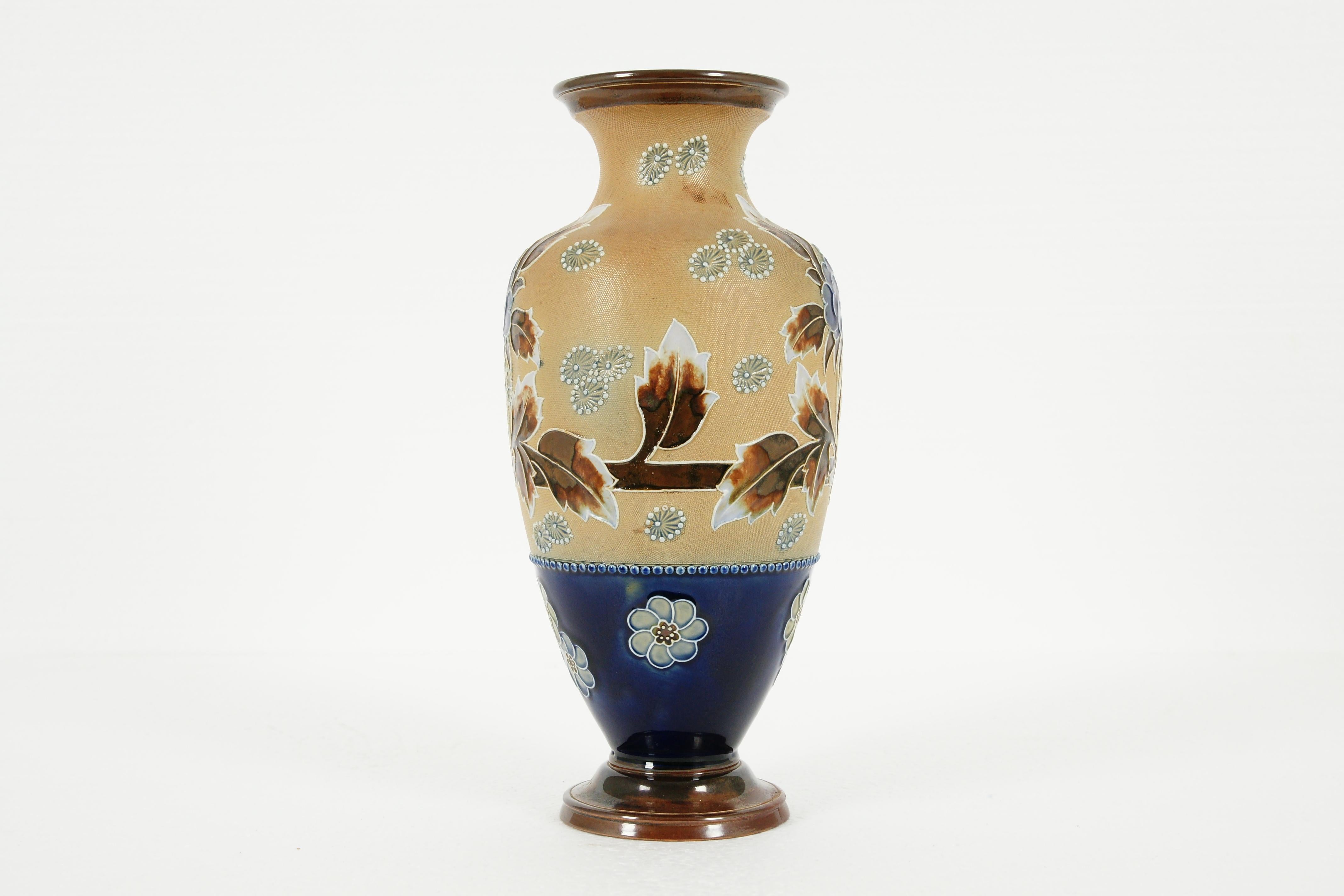 English Antique Royal Doulton, Slater Stoneware Vase, B1982