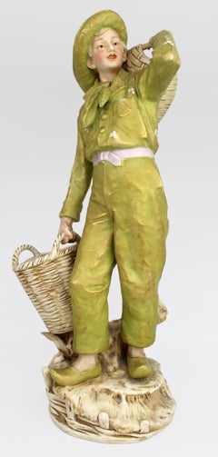 Antique Royal Dux Bohemia Figure Model 1009 circa 1910