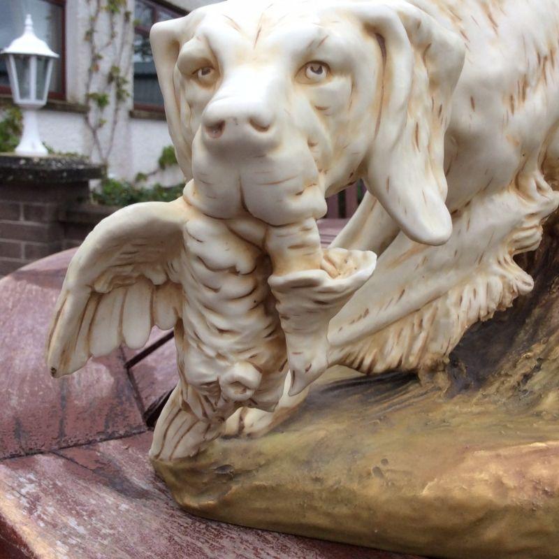 Edwardian Antique Royal Dux Figure of Dog For Sale