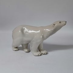 Antique Royal Dux Polar Bear Figurine, Circa 1920 — Czech Porcelain Elegance