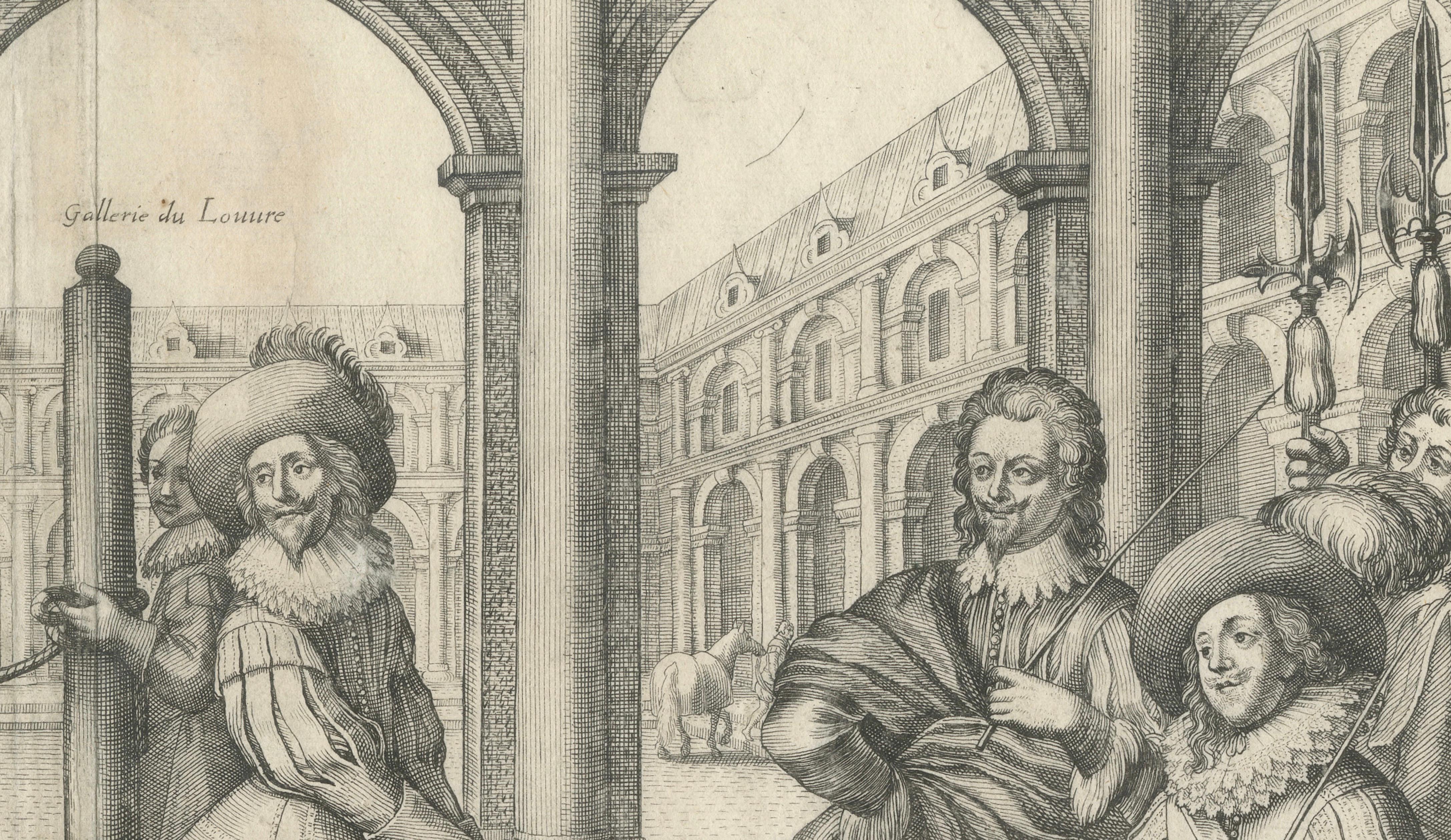 Antique Royal Equestrian Engraving, Le Maneige Royal, France, 1666