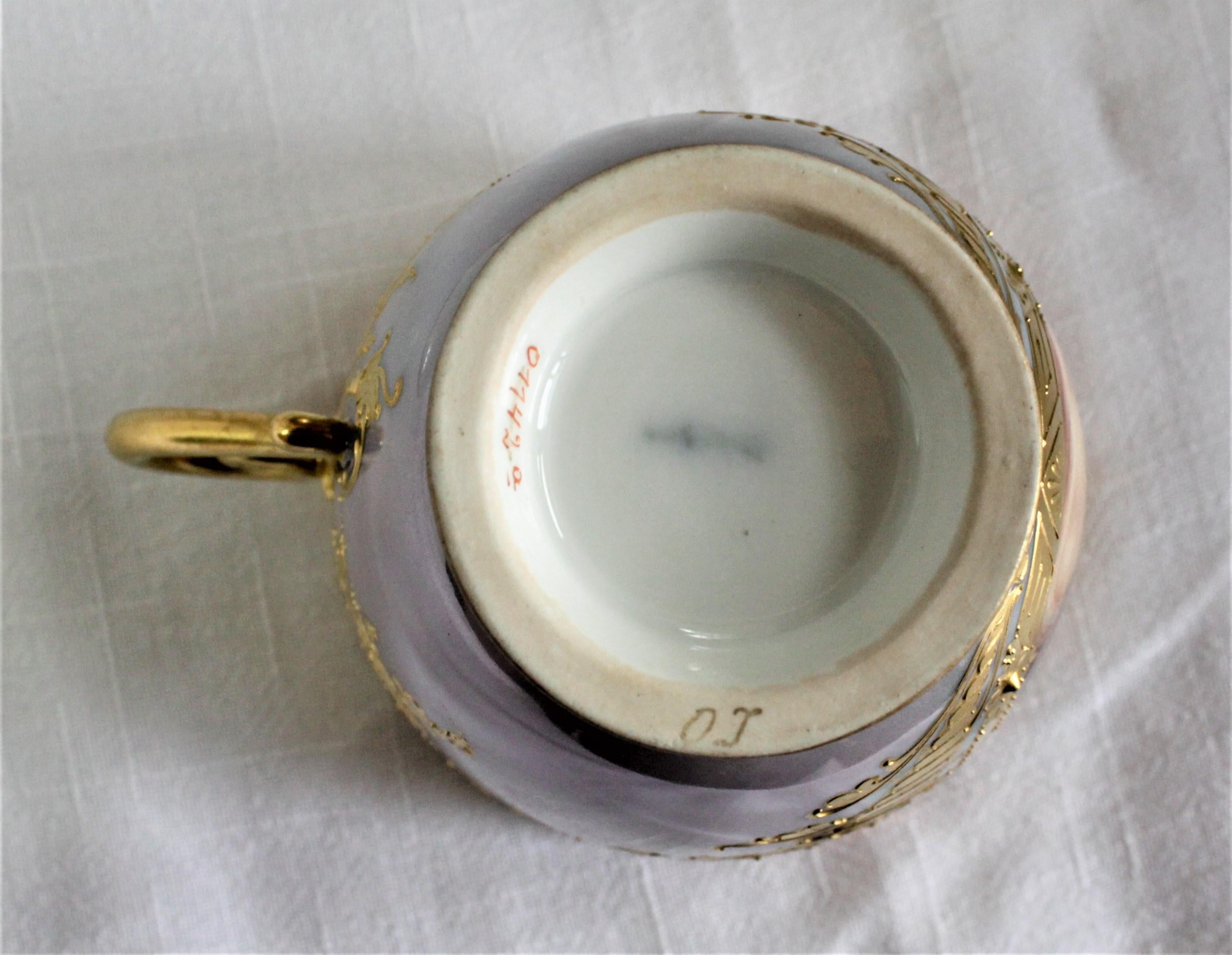 Antike Royal KPM Handgemaltes Portrait Teetasse & Untertasse mit schweren vergoldeten Akzenten 3