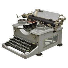 Antique Royal Model 10 Art Deco Typewriter with Beveled Glass Sides