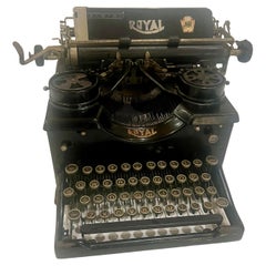 Antike Royal Model 10 Handschriftliche Schreibmaschine mit abgeschrägtem Glas, 1930er Jahre, Vintage