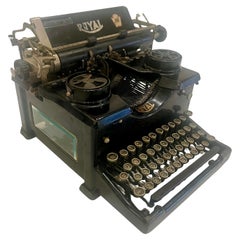 Antike Royal Model 10 Handschriftliche Schreibmaschine mit abgeschrägtem Glas, 1930er Jahre, Vintage