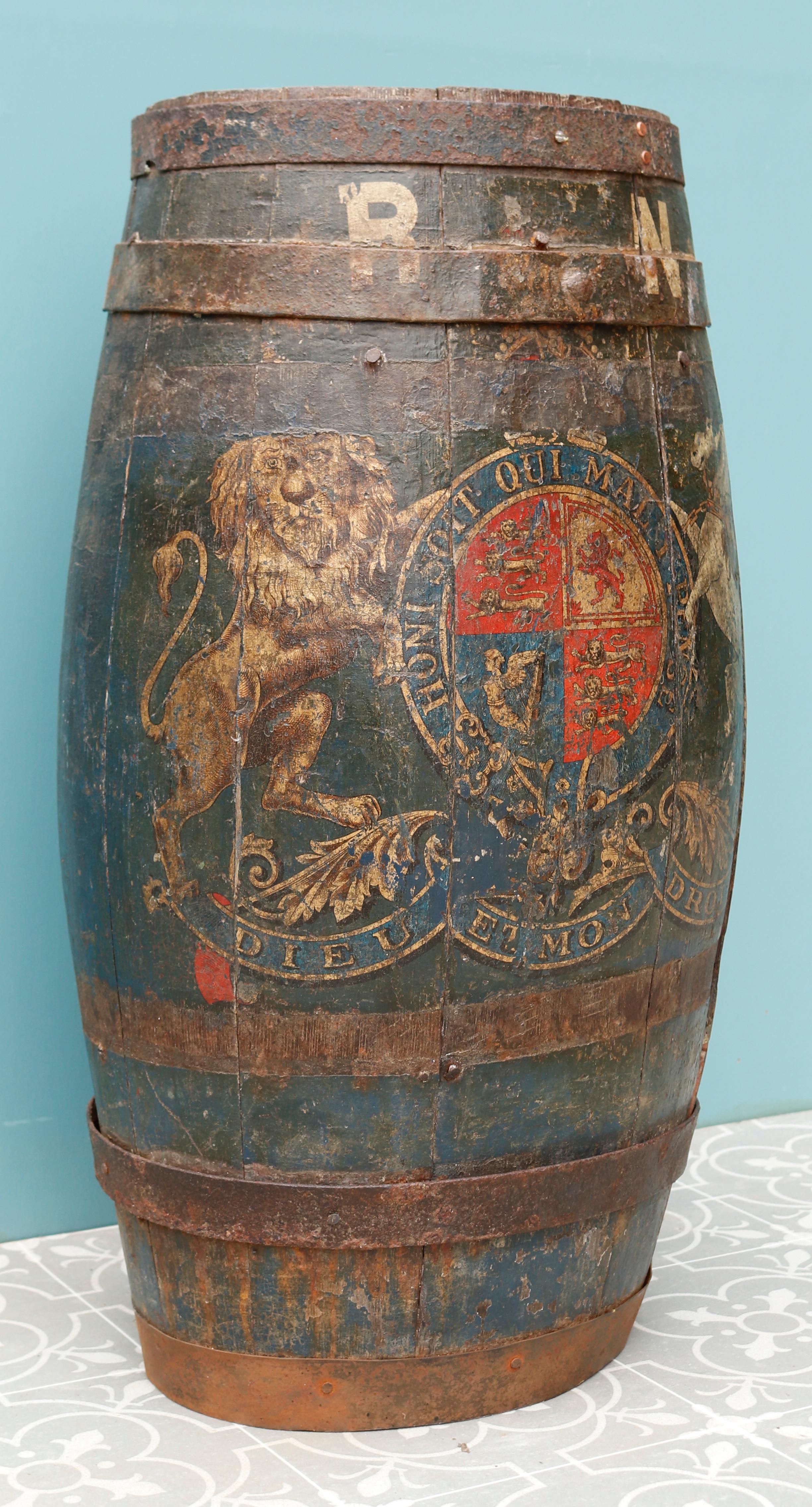 Antique Royal Navy Coopered Rum Barrel Umbrella Stand 2